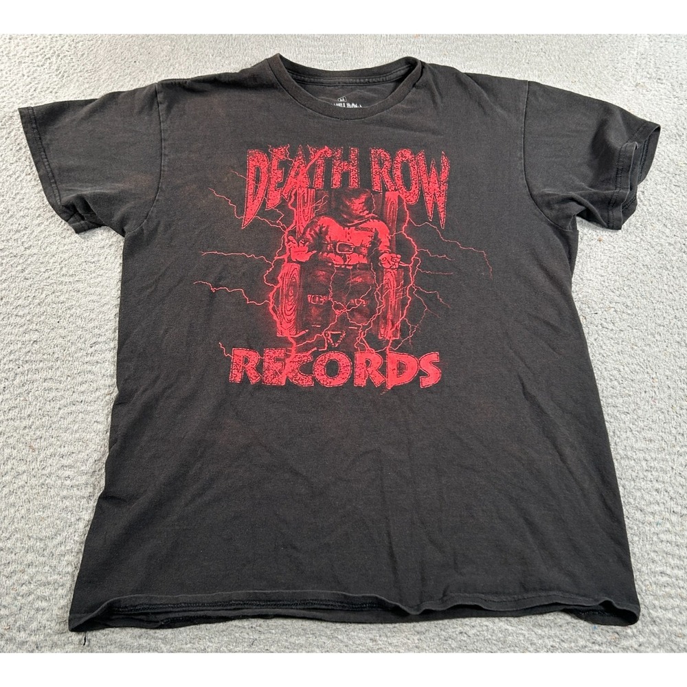 Death Row Records Ripple Junction Shirt Men's Medium Black Tee Graphic Hip Hop